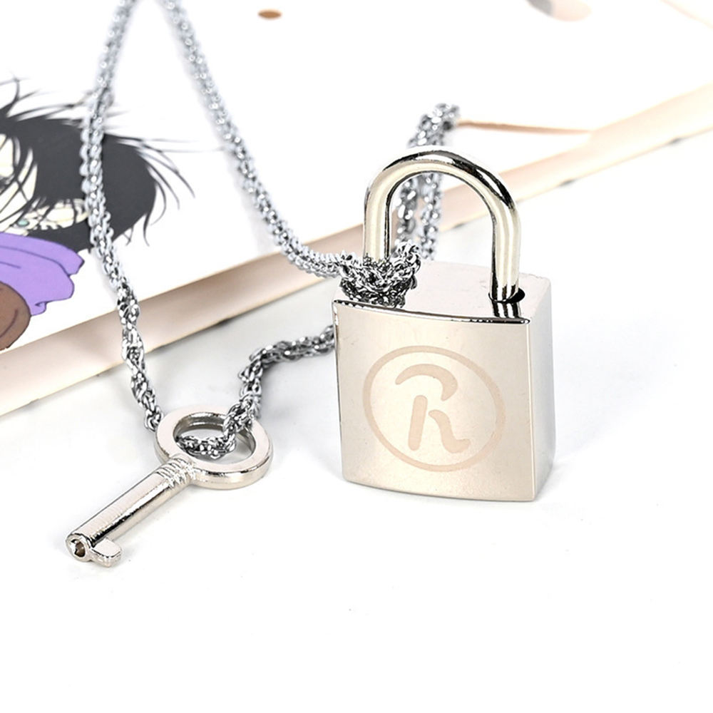 2pcs/set Anime Oosaki Nana Honjo Ren Couple Necklace lover's key lock alloy fashion metal pendant cosplay accessories gifts