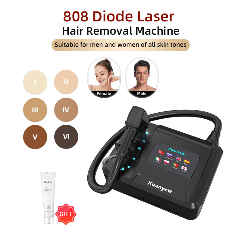 Laser Dioda Gelombang 808 NM Portabel Gaya Baru Penghilang Rambut Permanen Tanpa Rasa Sakit Penyerapan Bikini Tanpa Rasa Sakit Peremajaan Kulit