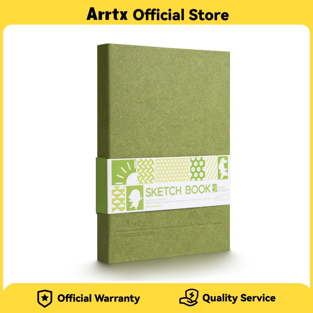Arrtx Premium Hardcover Sketch Book 60 Sheets/120 Pages 180 GSM Thick Acid-Free Drawing Paper