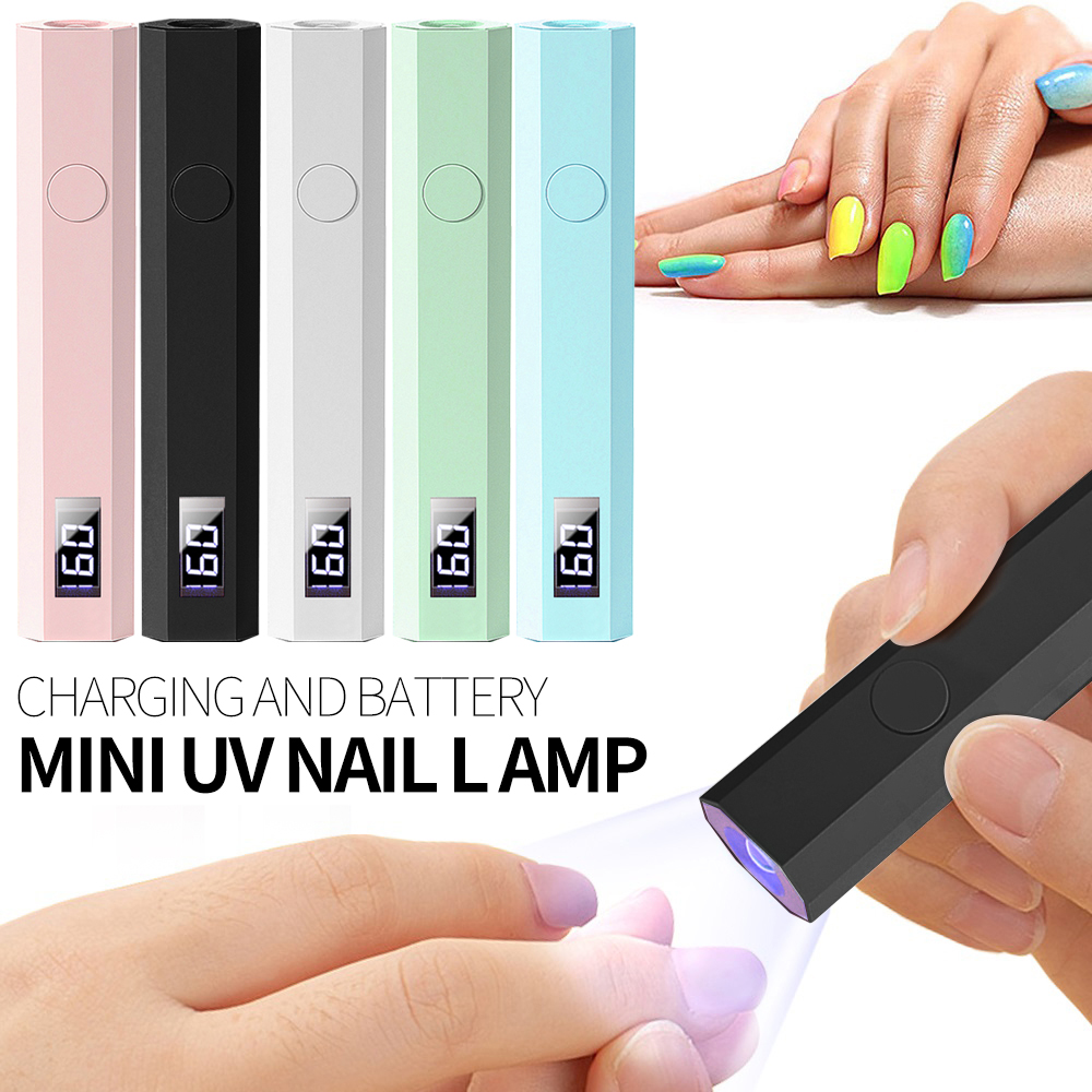 YIKOOLIN เครื่องเป่าเล็บแบบพกพา USB Mini เครื่องเป่าเล็บ UV LED เล็บสําหรับบ่มเล็บเจลเล็บ Home Salon เกินไป