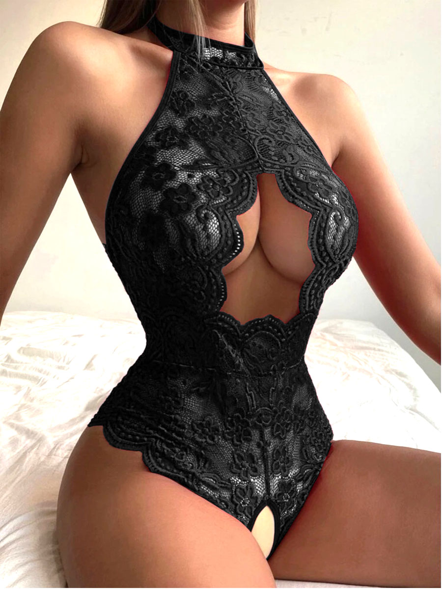 Lingerie erotica sexy per le donne Reggiseno aperto Crotchless Intimo sessuale Porno Babydoll Dress Hot Lace Lingerie Costume sexy