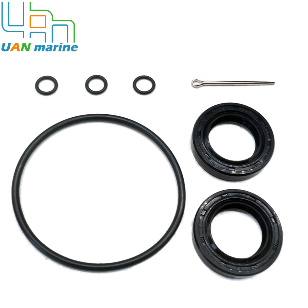Kit de sello de unidad inferior fueraborda con sello de aceite de eje de hélice para Honda W/Pin90758-ZV1-000, 91252-ZW4-003, 91351-ZV7-003, 91301-ZW4-003