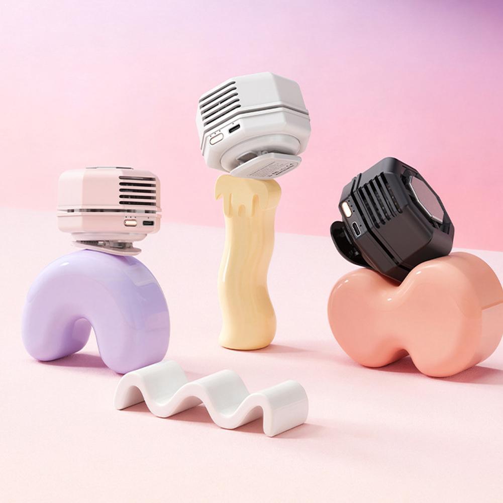 Nuovo mini ventilatore elettrico silenzioso a 3 velocità regolabili, ricaricabile tramite USB-C, ideale per campeggio, vacanze, attività all'aperto, regalo, bomboniera.