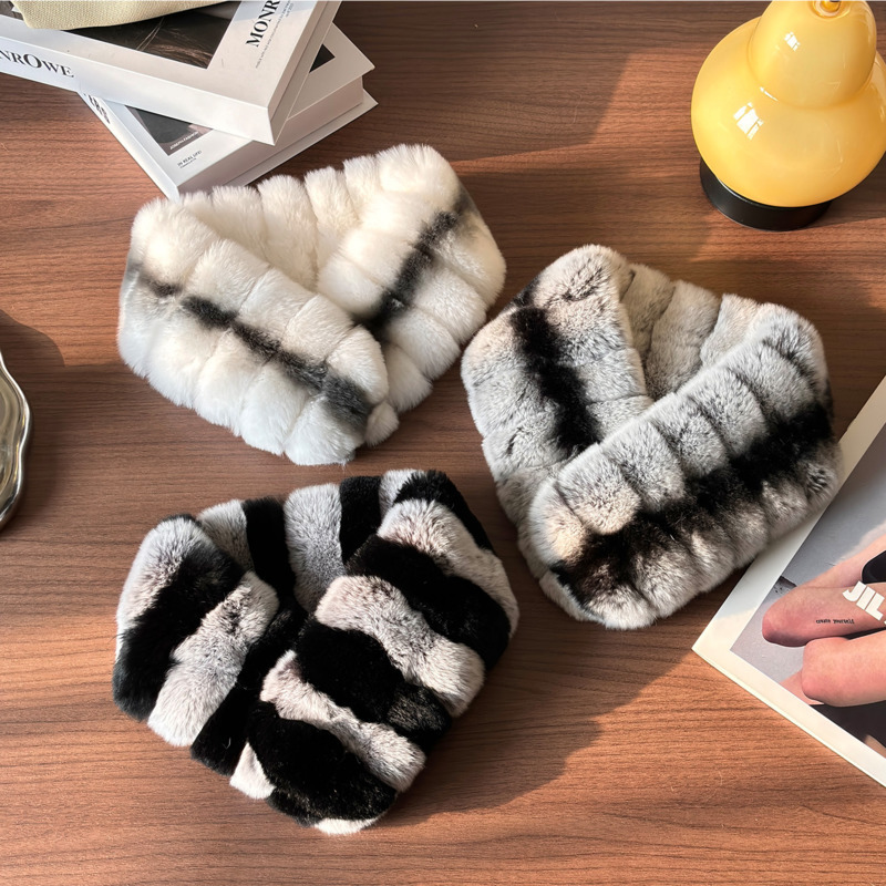Rex coelho cachecol de pele feminino inverno dupla face quente pele natural pescoço mais quente moda gola de pele real casaco feminino capuz decoração de pele