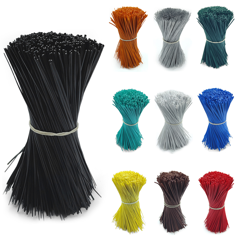 100PCS Gartenarbeit Kabelbinder Wiederverwendbare Oblate Eisen Draht Twist Krawatte für Blume Pflanze Klettern Reben Multifunktions Beschichtete Fix Saiten