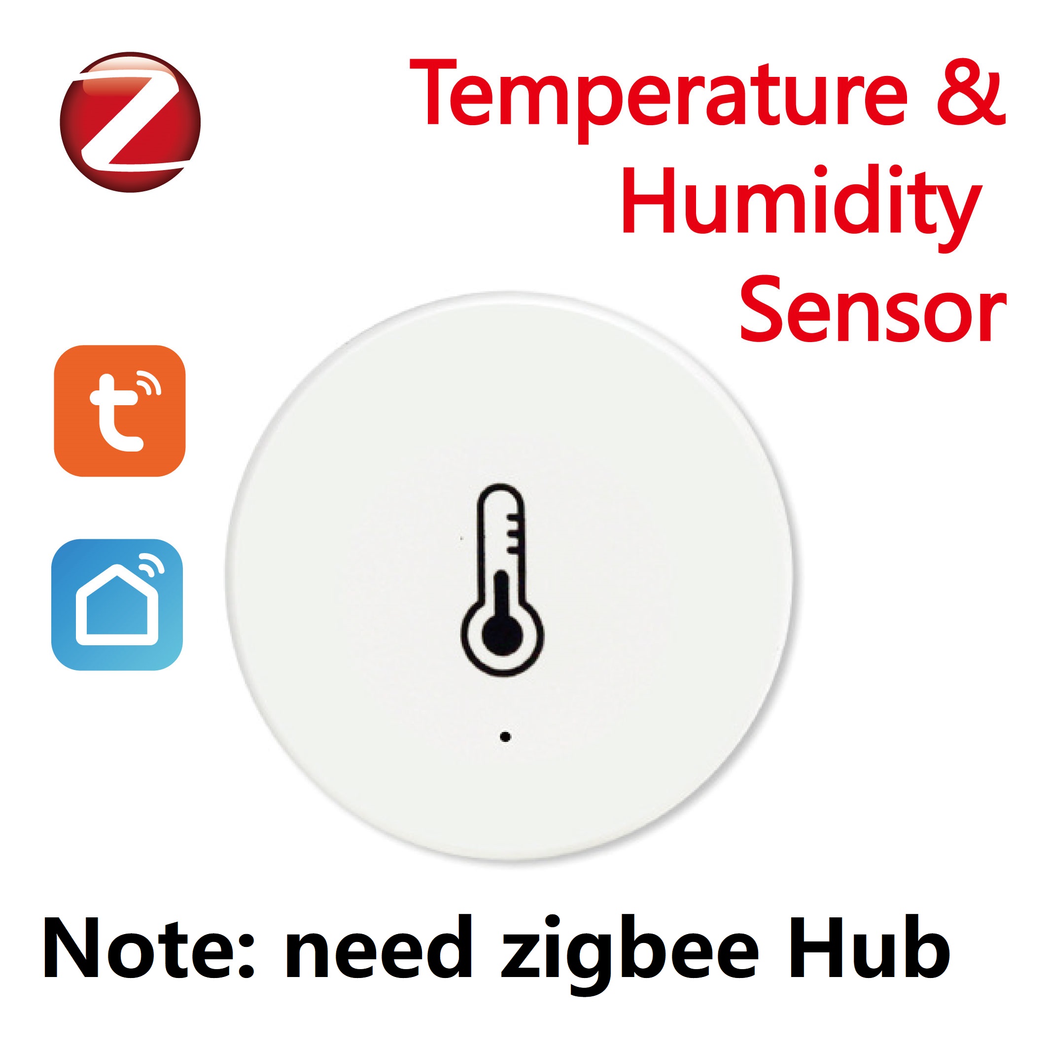 Tuya ZigBee Echtzeit-Temperatur- und Feuchtigkeitssensor funktioniert mit Alexa Google Home Smart Home Smart Life/Tuya Smart App Control