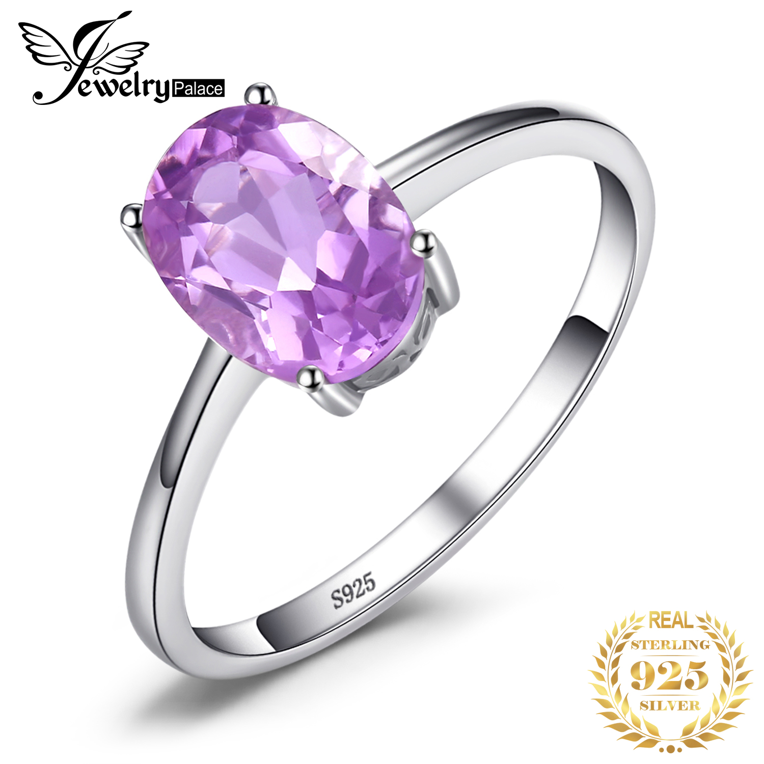 JewelryPalace розовое золото, желтое золото, овальное кольцо с натуральным аметистом, цитрином, гранатом, топазом, перидотом, стерлинговое серебро 925 пробы для женщин