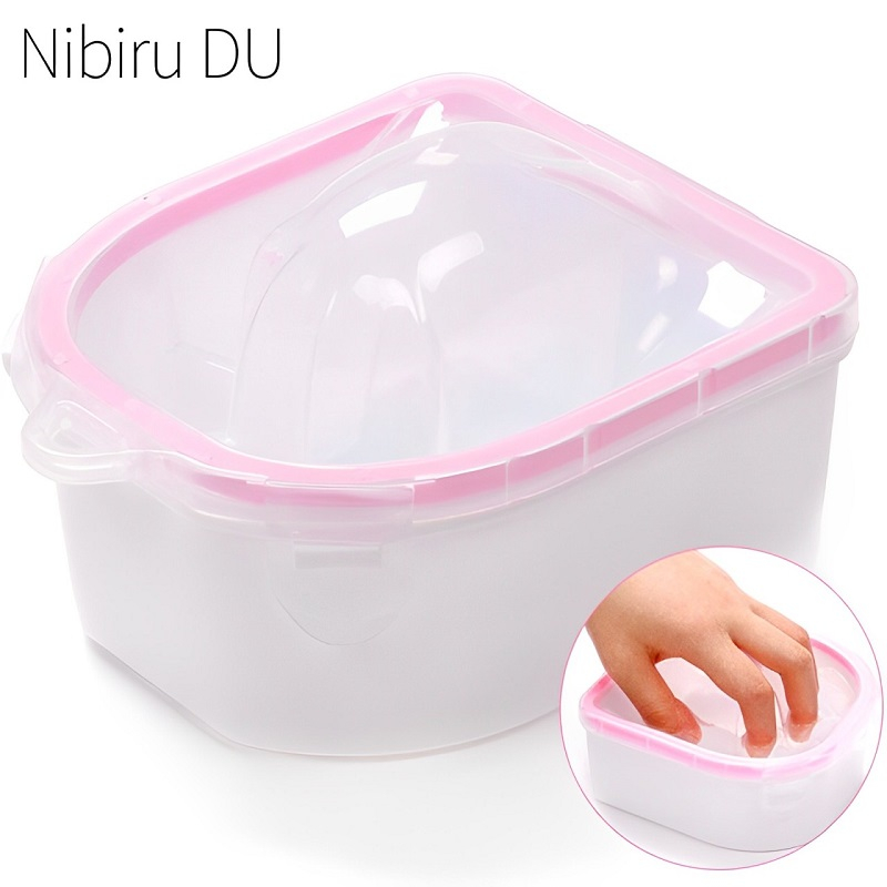 Ciotola per rimozione smalto per unghie Ciotola per immersione Trattamento per nail art Ciotole per ammollo per unghie a doppio strato Lavaggio a mano Salone fai da te Strumento per manicure per bagno spa per unghie