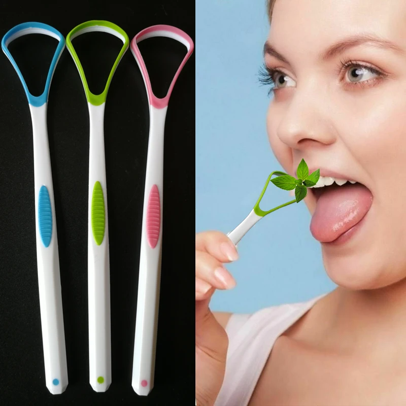 Tongschraper Draagbare Plastic Orale Tongreinigingsborstel Hygiëne Tool Gratte langue tongschraper Verwijder slechte adem