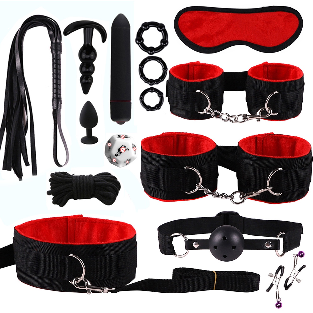 ของเล่นสําหรับผู้หญิงBDSMทางเพศคู่ชุดผู้ใหญ่ของเล่นเซ็กซี่sexyshopเร้าอารมณ์อุปกรณ์เสริมHandcuffsสําหรับเซสชันAnal Plugเกมเพศ
