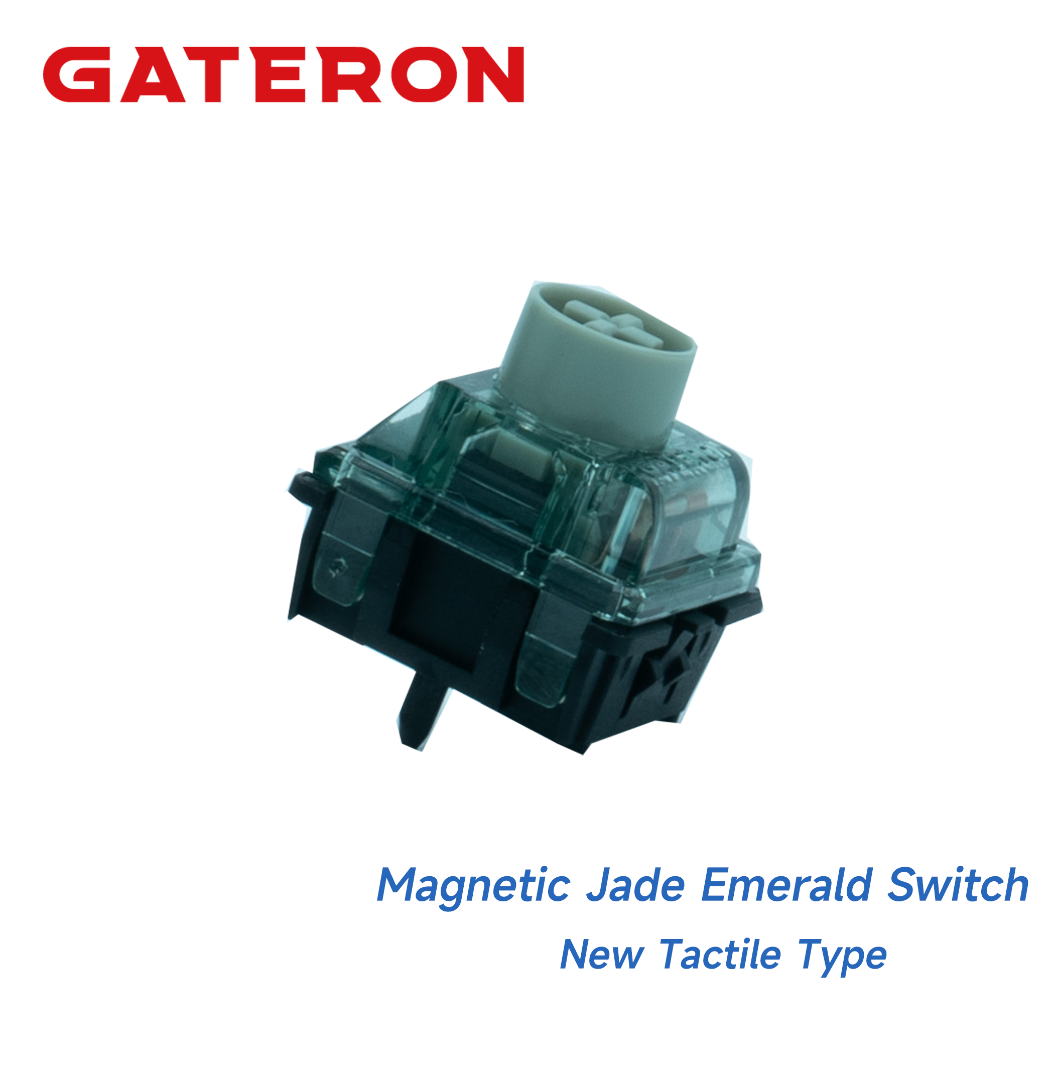 GATERON Magnetic Jade Emerald Switch, Tactile, Pengaturan Pre-Travel yang Bebas, Efek Sensor Hall untuk Keyboard Magnetik Gaming Kantor