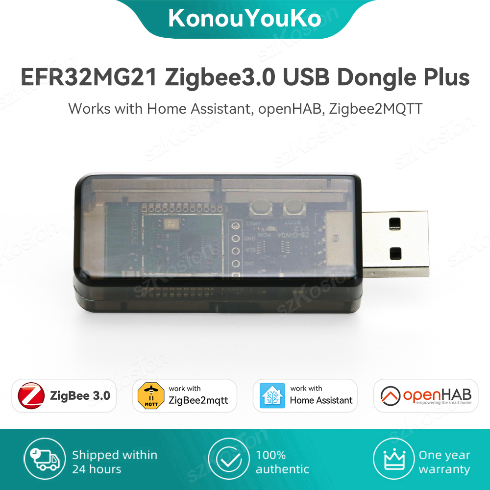 EFR32MG21 Zigbee 3.0 USB Dongle Plus Universal Open Source Zigbee Gateway Works with Home Assistant OpenHAB Zigbee2MQTT ZHA NCP