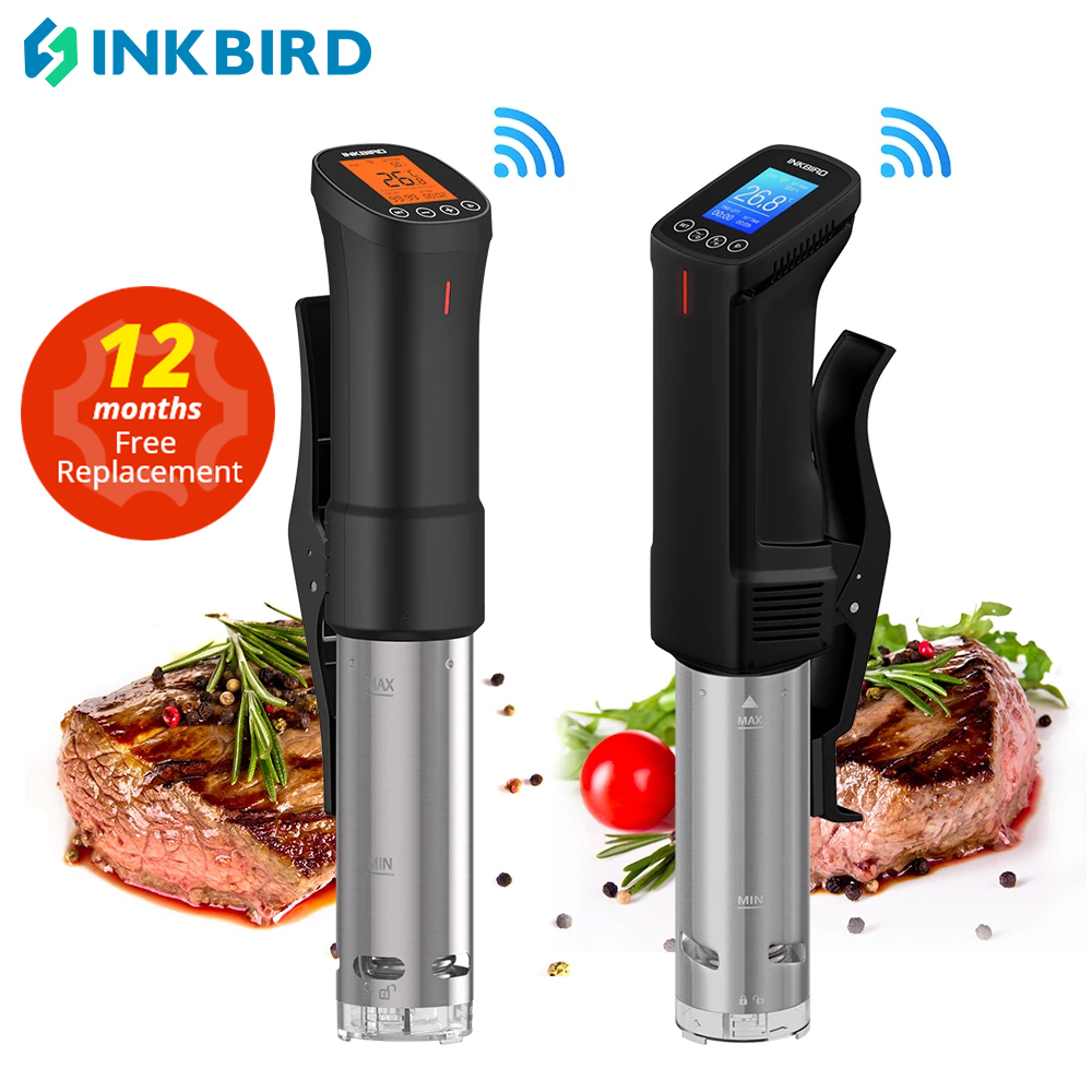 INKBIRD Phích Cắm EU Hút Chân Không: Vide Điện Ngâm Đúc Hiệu Chính Xác Nấu WI-FI Điều Khiển Công Suất Nóng 1000W Nhiệt Độ Chính Xác