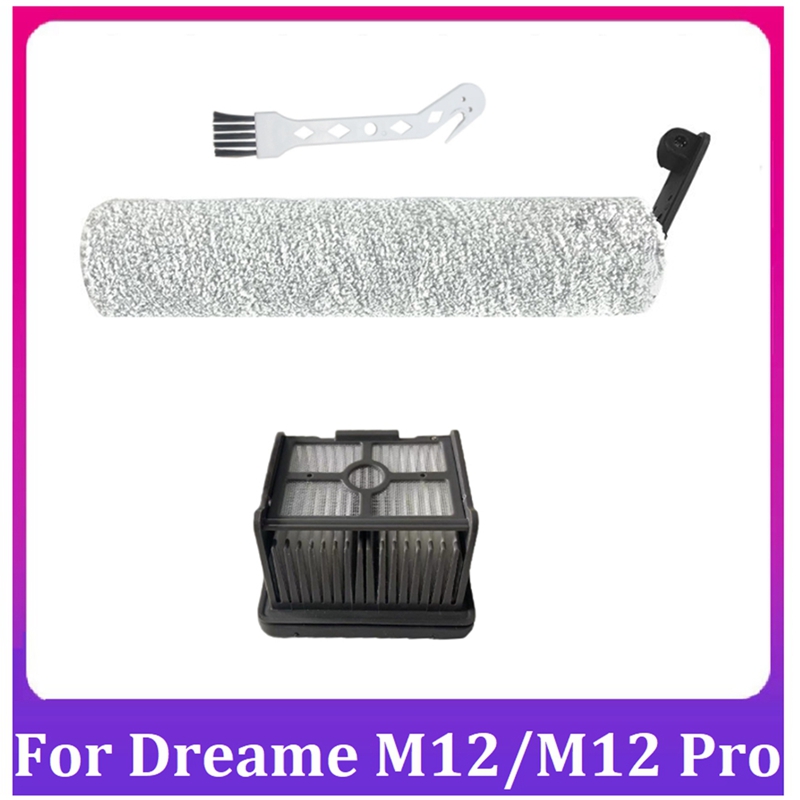 Untuk Dreame M12/M12 Pro sikat utama Filter Hepa dapat dicuci mesin lantai cuci vakum Cleanner suku cadang pengganti