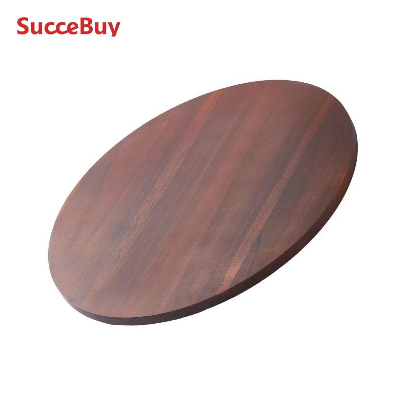จานหมุนไม้ SucceBuy24in แบบหมุนได้ 360 องศา ° ถาดหมุนได้แบบใสสำหรับงานเลี้ยงสังสรรค์ของครอบครัว งานเลี้ยง และงานแต่งงาน