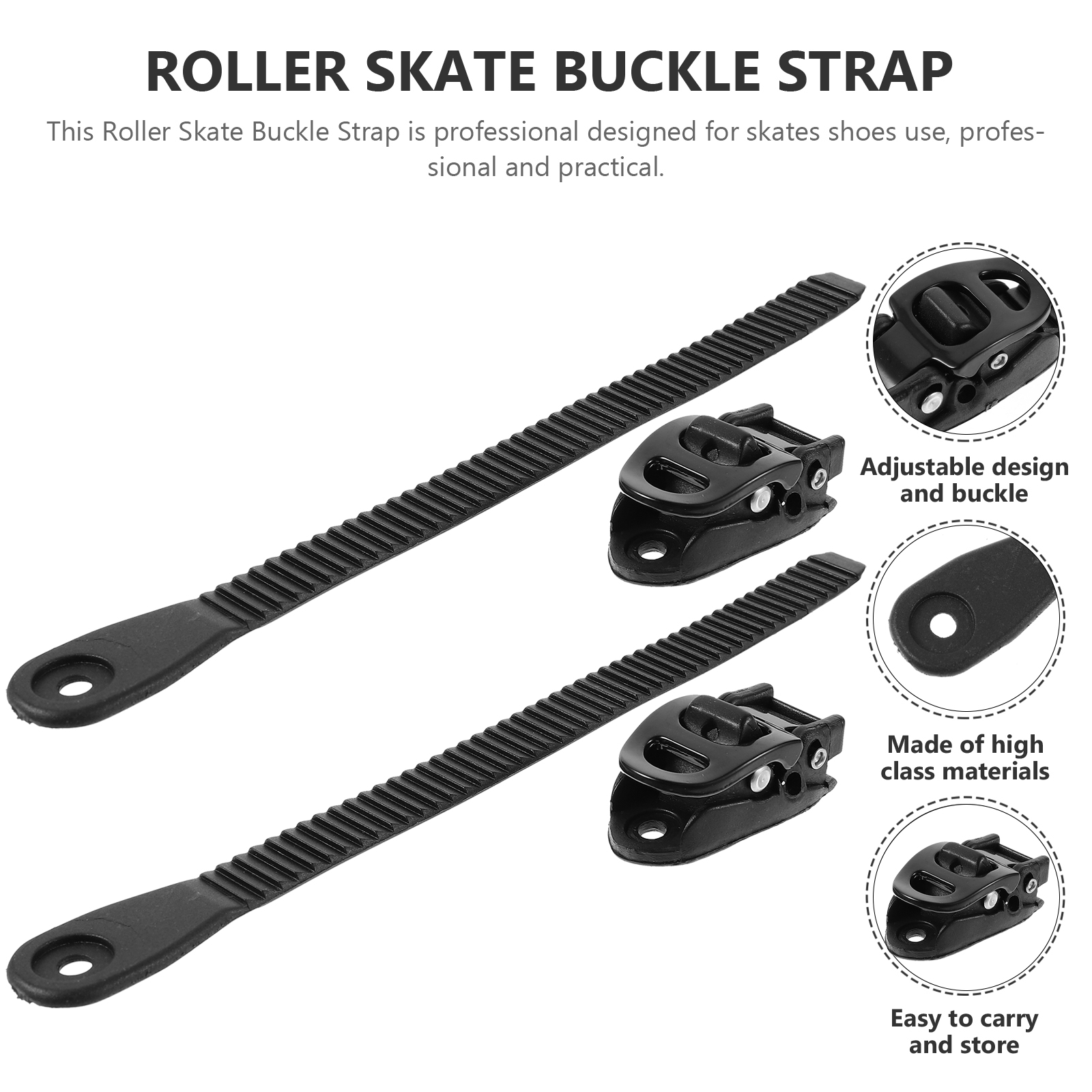 2 Sets Shoe Laces Professional Buckle Strap Adjust Roller Skate Shoes Ice Skate Roller Skating Strap Fixing Roller Accessories 