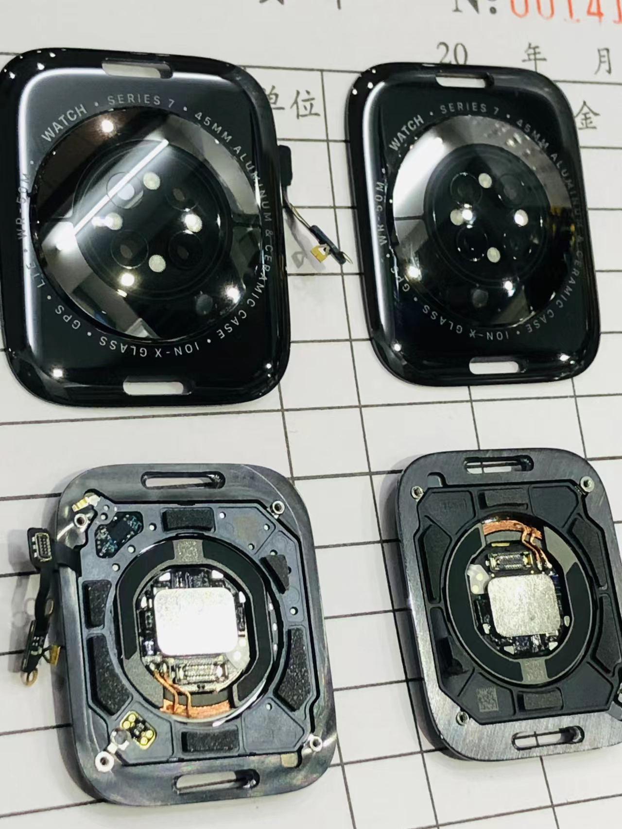 Couvercle de batterie arrière en verre, plaque de porte, capteur de fréquence cardiaque pour Apple watch série 7 9 41mm 45mm