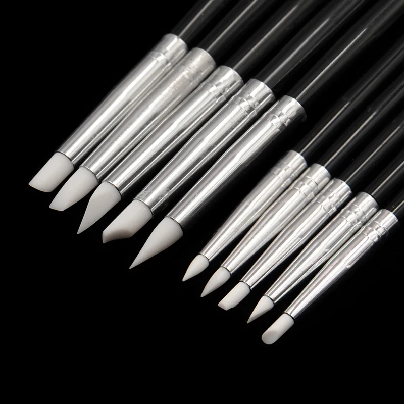 5 sztuk żywica dentystyczna silikon kształtowanie pędzel do długopisu pędzel artystyczny stomatologia kompozyt cement porcelana kształtowanie zębów DIY narzędzie do rysowania