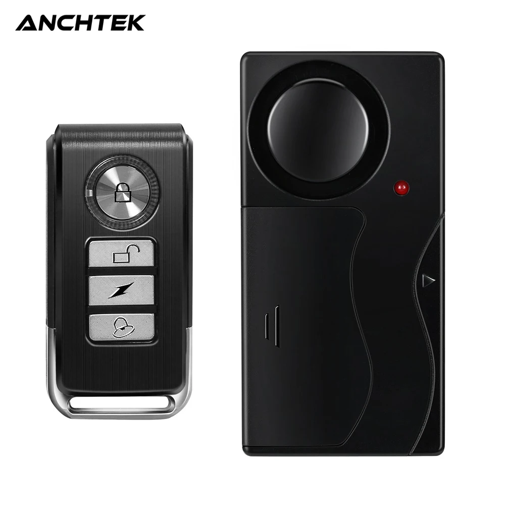 Anchtek 110db 大音量アラーム ワイヤレス振動アラーム リモコン付き 盗難防止アラーム オートバイ バイク 車両セキュリティアラーム