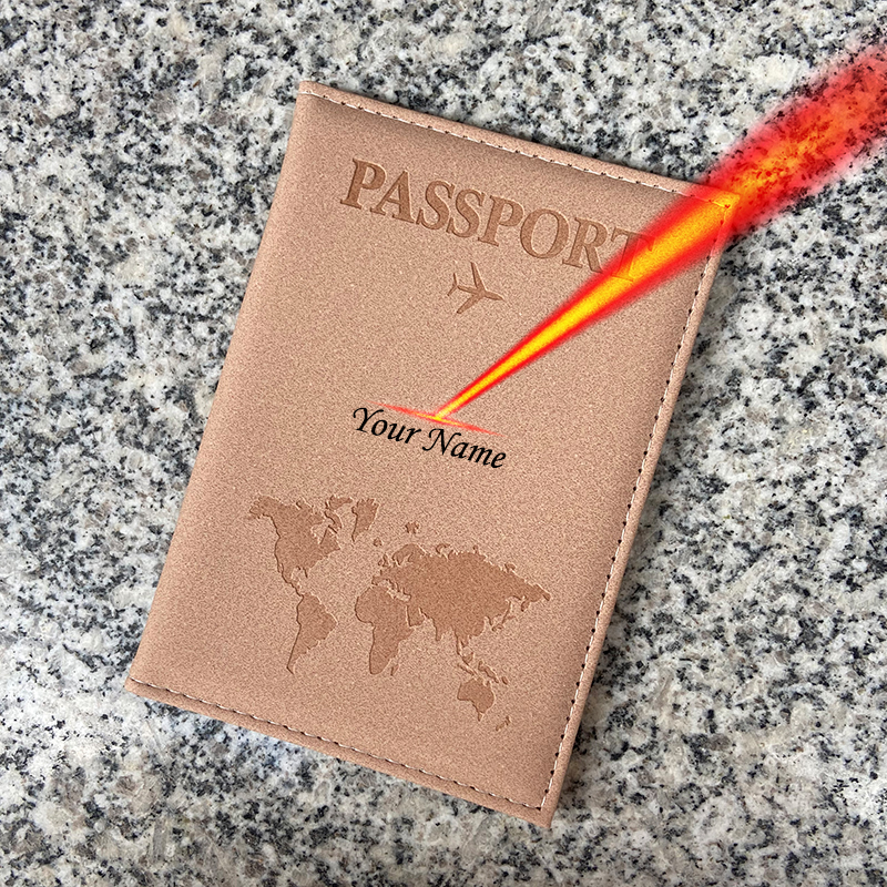 パスポートホルダーのカスタムネームトラベルウォレットPUカバーパスポートパスポートパーソナライズ用（最初に名前を確認してから注文））
