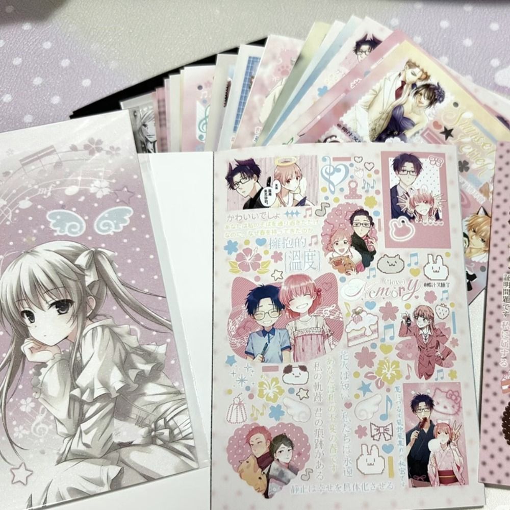Neues japanisches Stickerbuch DIY Rosa Tagebuch-Aufkleber Cartoon-Geschenk Scrapbook-Sticker Schreibwaren