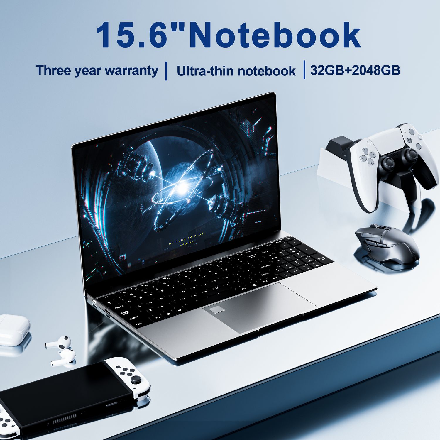 15.6 "Laptop Intel Celeron N5095 notebook gamer 32GB RAM 2TB SSD biuro do nauki komputer stancjonarny Windows 11 1920 * rozdzielczość 1080