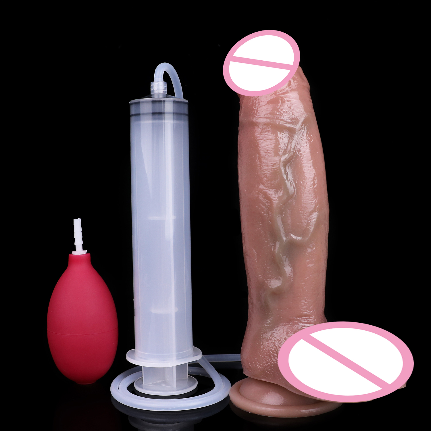 FAAK Ship from US Silicone Ejaculation Realistic Dildo with Sucker Squirting Penis Adult toys for Women G-Spot and Anal Play