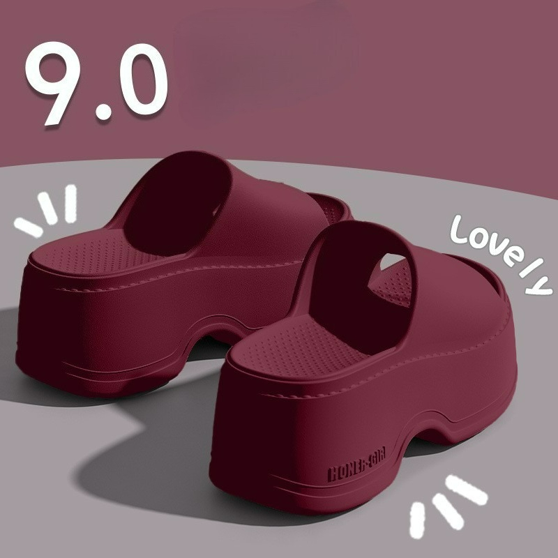 Dames Slippers met dikke zolen, 7 cm verhogend Dames Nieuwe zomer buitenkleding Mooie verhogende antislip strandsandalen aan zee