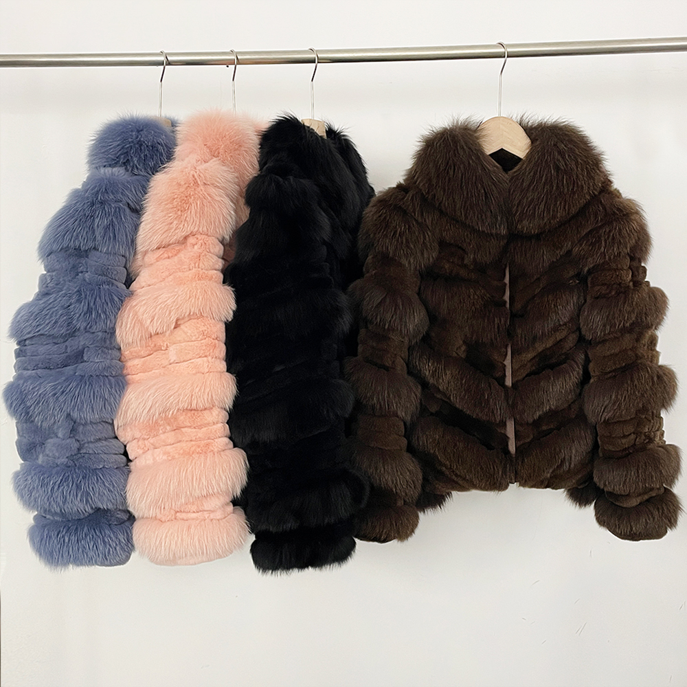 Eleganter Damen-Wintermantel 2026 mit Echtfuchs-Pelzbesatz, Natürlicher Pelzkragen, Dicke Warme Jacke aus Natürlichem Fuchspelz