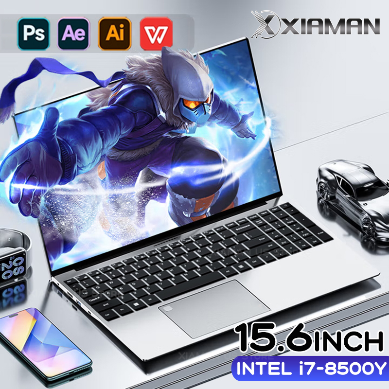 Computadora portátil de 15,6 pulgadas Intel i7 8500Y Windows 11 Pro 16GB RAM 1/2TB SSD desbloqueo de huellas dactilares portátil para juegos ordenador portátil