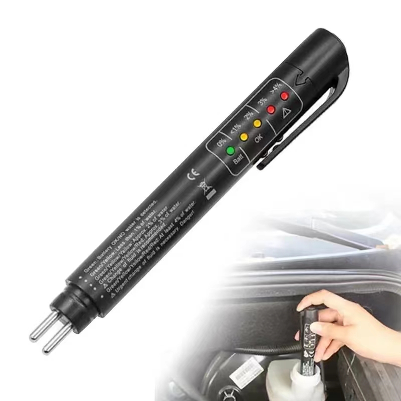 Pluma de prueba de aceite de frenos de líquido de frenos automotriz, probador de líquido de frenos de vehículo, herramientas de prueba de pantalla de prueba de calidad de aceite con LED líquido