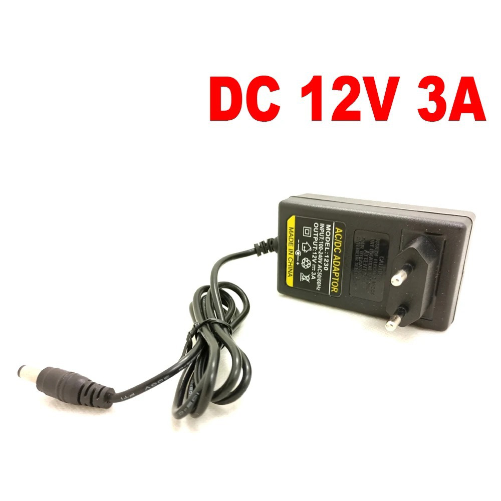 DC 12V 3A enchufe de la UE AC/DC fuente de adaptador de corriente para cámara CCTV DVR NVR cámara IP AHD TVI CVI cámara analógica
