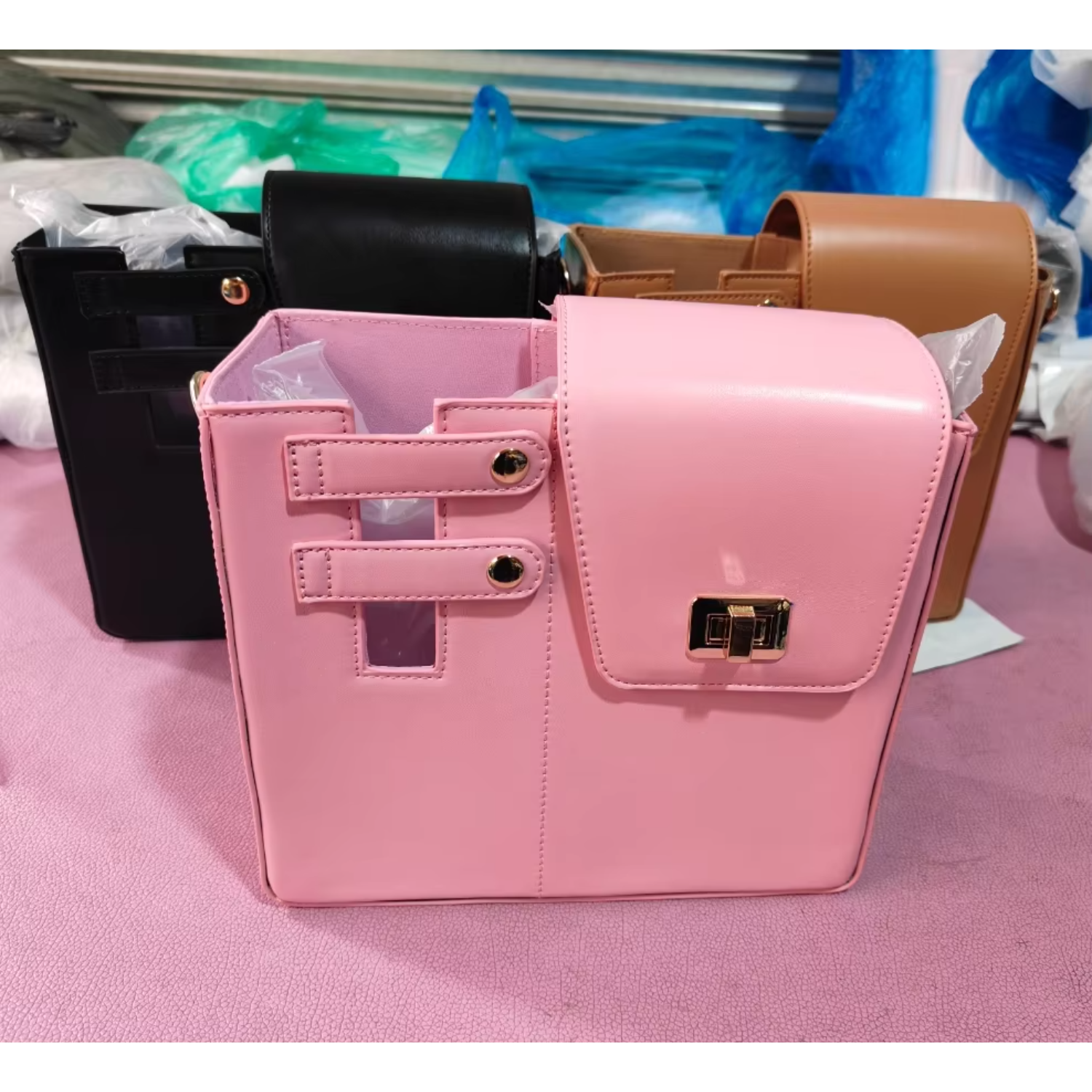 Moda feminina couro pu manga couro transportadora tote titular ombro crossbody para