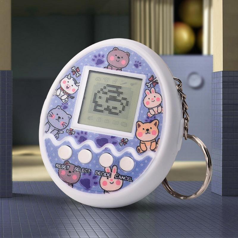 子供向けのレトロキーホルダー付き電子玩具,90年代のキャラクターが描かれたポータブルメカニカルゲーム,ノスタルジックな仮想サイバーペットゲーム,教育,男の子向けギフト