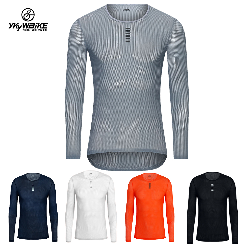 Ykywbike camisa de ciclismo manga cheia camisa unisex roupa interior corrida roupas camada base mtb bicicleta estrada esporte wear