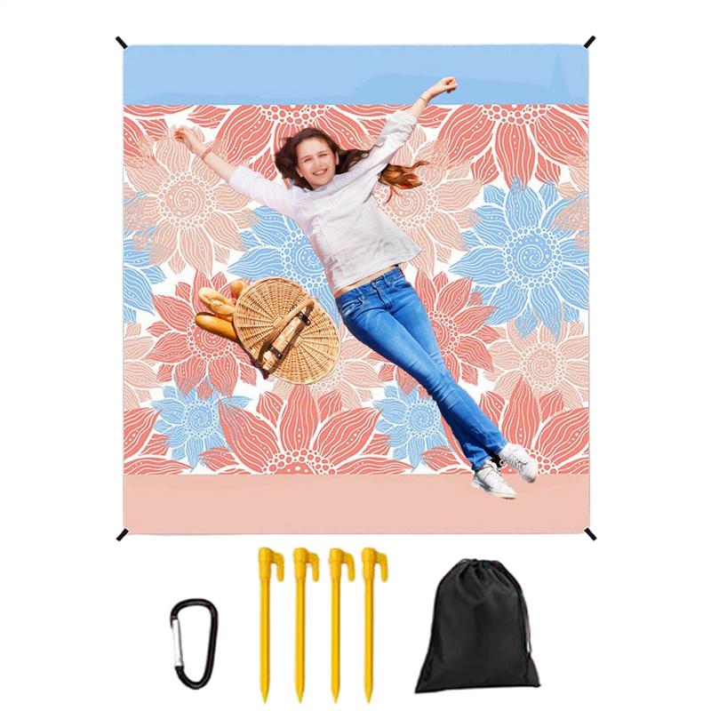 Couverture de plage imperméable, couverture de pique-nique pour l'extérieur, tapis de plage résistant au sable pour voyage, herbe, Festival de Yoga, parc de sport, arrière-cour
