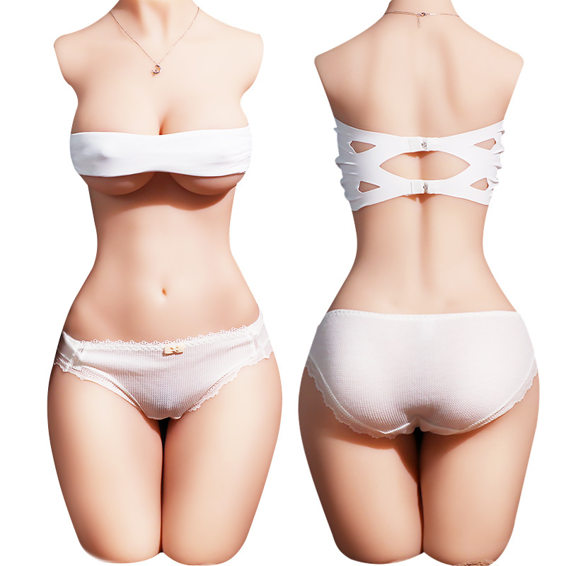 Poupée sexuelle réaliste demi-corps pour hommes adultes 18+, vagin réaliste, gros cul, double canal, masturbateur masculin.