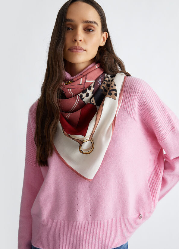 Italy light luxury T original authentic light luxury fashion jacquard square scarf 2color