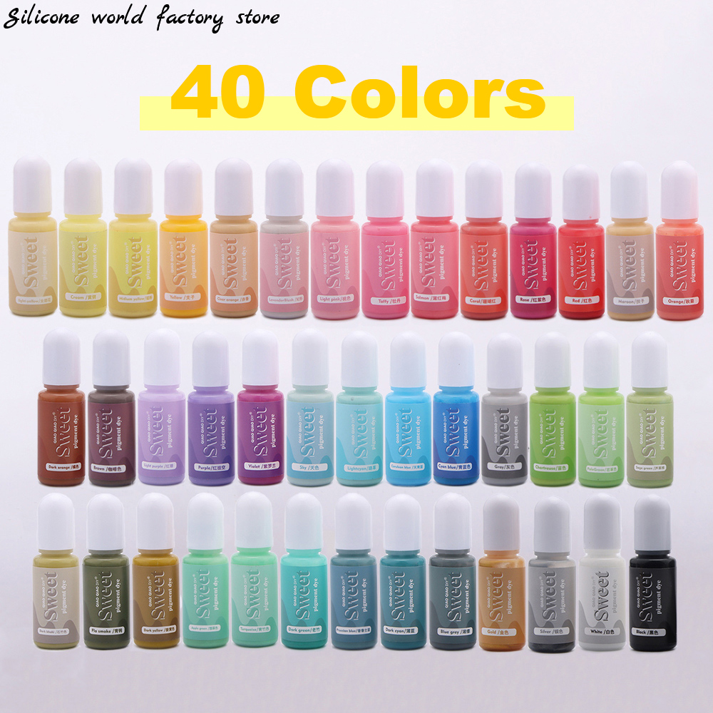 Силиконовый пигмент Solid Color Resin Pigment Oily Liquid Dye 10 мл для УФ-эпоксидной смолы, изготовления украшений, инструменты для творчества, спиртовые чернила для рукоделия