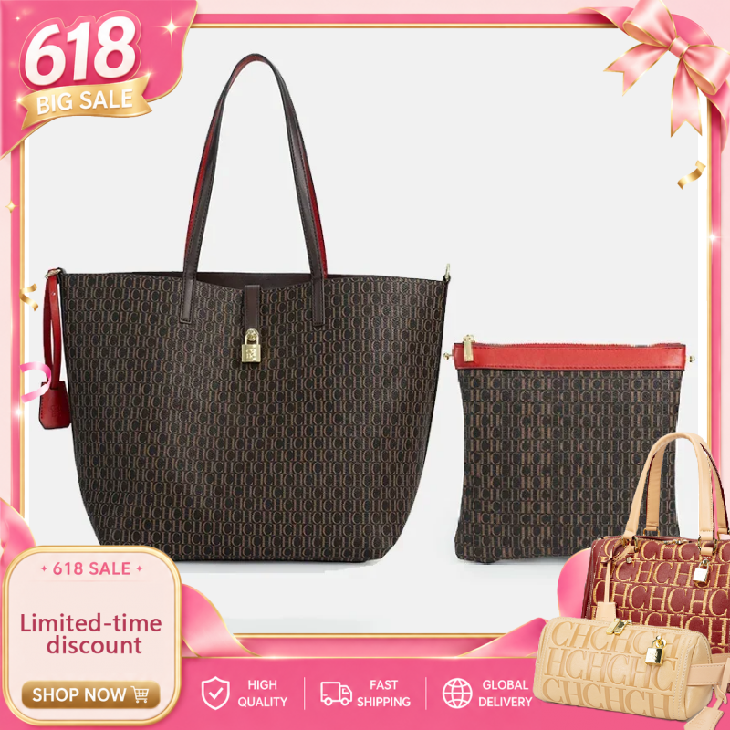CH Elegant Licht Luxe Praktisch Met Tassen Pure Kleur Eenvoudig Grote Capaciteit Casual Bestendig Merk Damestas Schoudertas