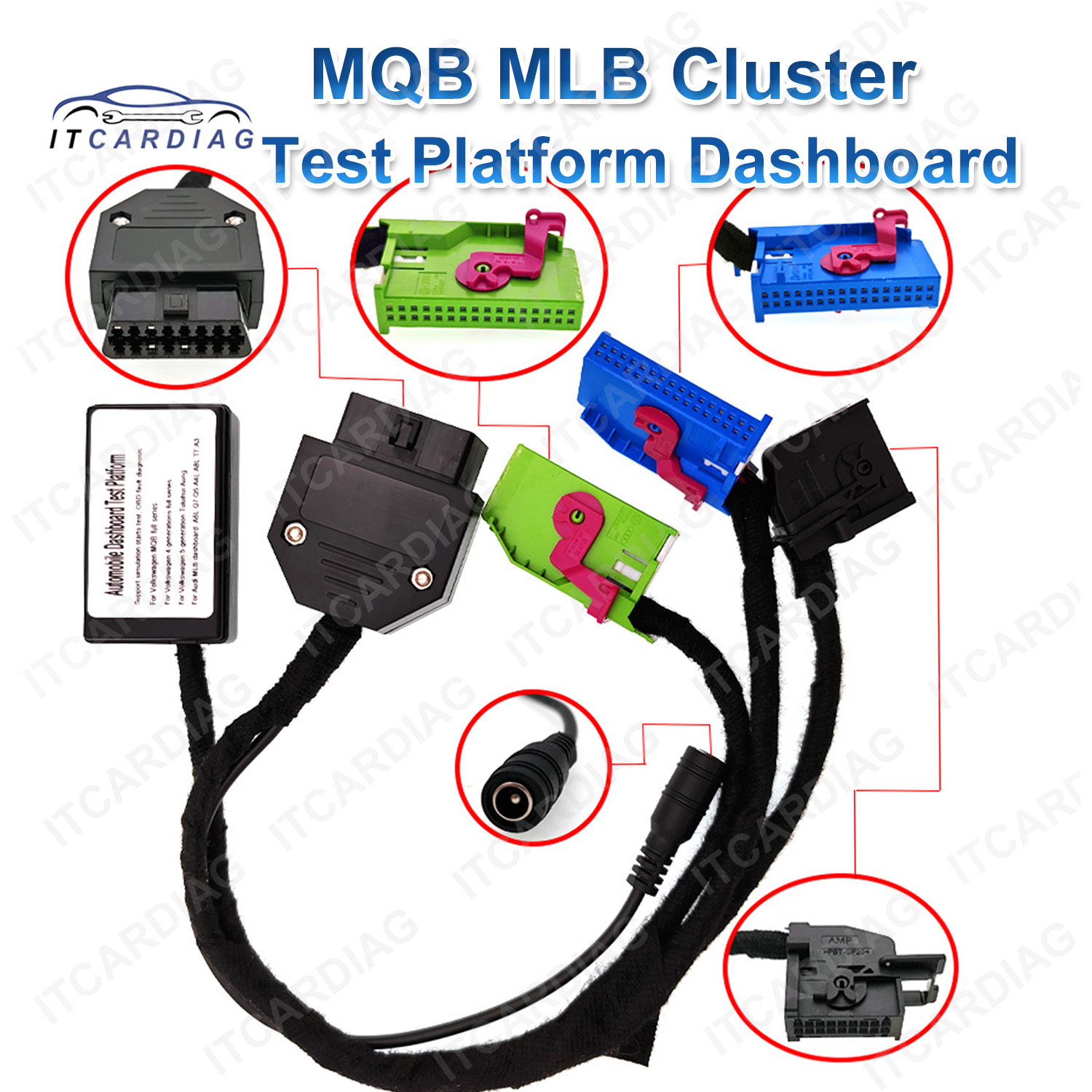 Kit de cables de tablero de plataforma de prueba de grupo MQB MLB para VW 4 5 generación para Audi A6 A8 A4 Q5 Q7 MLB instrumento de encendido de coche