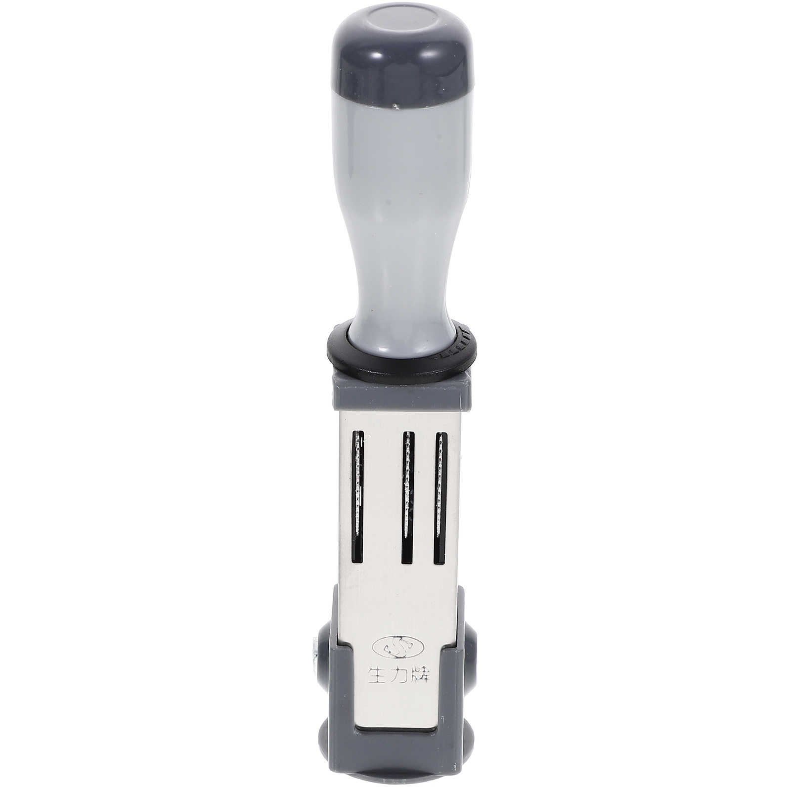 Date Stamp Material (round 21mm) Stamper for File Handle Silver Portable Rolling Office