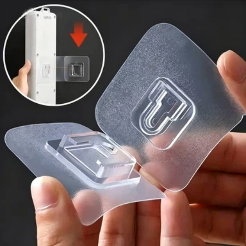 Ganchos Adhesivos de Doble Cara para Pared, Fuertes, Transparentes, Sin Rastro, para Cocina, Dormitorio, Soportes de Almacenamiento