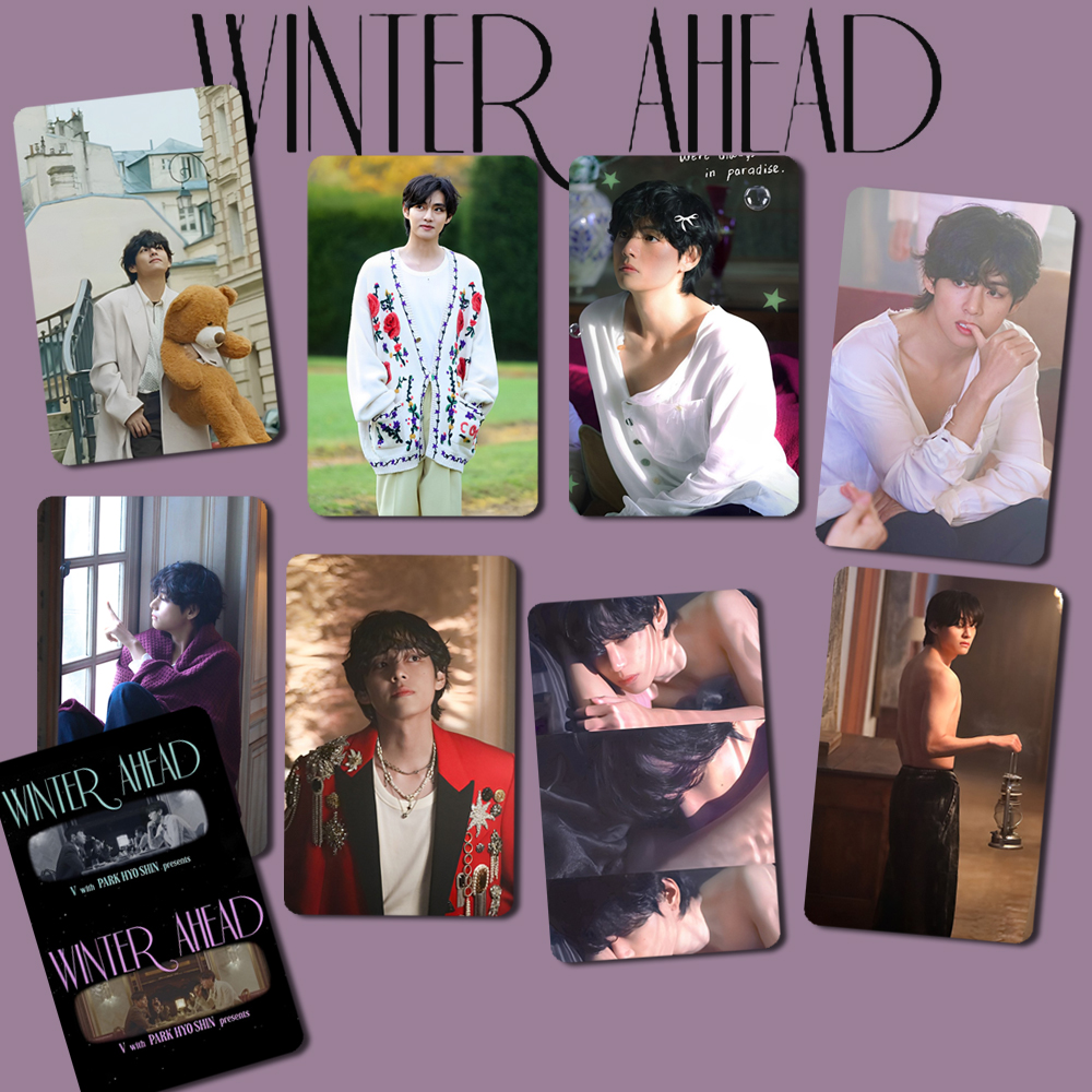 10PCS/Lot Kpop Photocard Holographic Laser Photo Print Pictures Postcard Winter Ahead For Fans Gifts Accessoires Merch