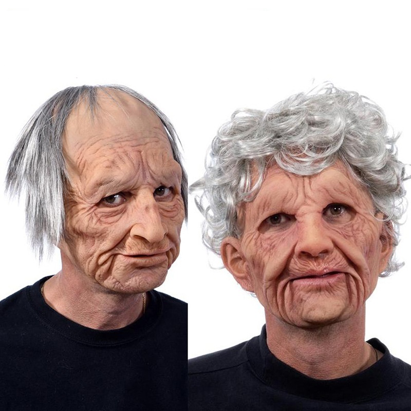 2025 Nowy Prima Aprilis Zmarszczki Głowa Pełna Maska Maska Materiały Imprezowe Horror Cosplay Rekwizyty Nowy Stary Mężczyzna Maska Halloween Party