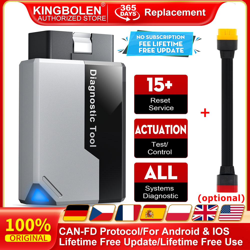 НОВЫЙ KINGBOLEN Ediag Elite 15, сброс, автомобильный диагностический инструмент, все системы, считыватель автомобильных кодов, активный тест, OBD2, автоматический сканер, бесплатное обновление