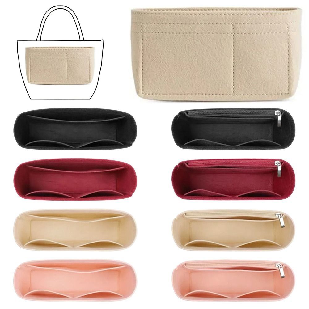 ロングシャン用マルチポケットオーガナイザー,ミニバッグ,収納,ライナーバッグ,フェルト財布,ハンドバッグ,1個