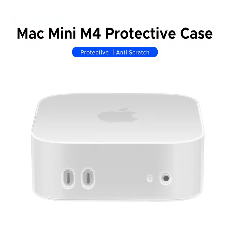 Funda protectora de silicona resistente al desgaste, fácil de instalar, resistente al desgaste, para Mac Mini M4/M4 Pro 2024, cubierta a prueba de polvo con apertura precisa
