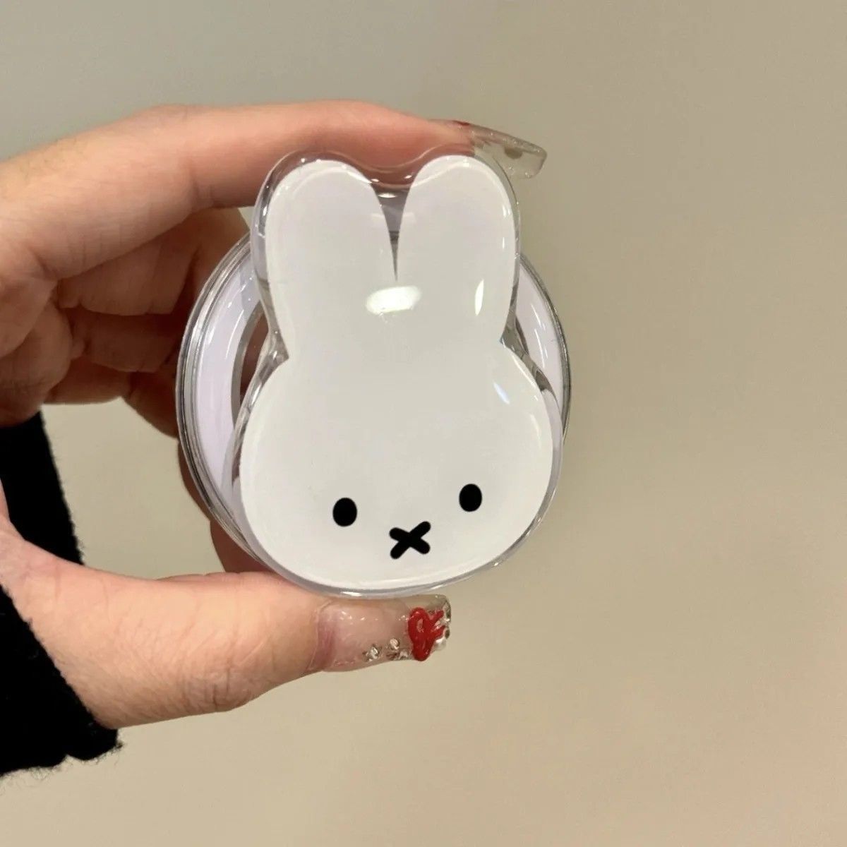Anime Kawaii Miffy Królik Magnetyczny Stojak na Telefon Kreskówkowy Teleskopowy Przenośny Stojak Magnetyczny Poduszka Powietrzna do Telefonu Prezent dla Dziewczyny