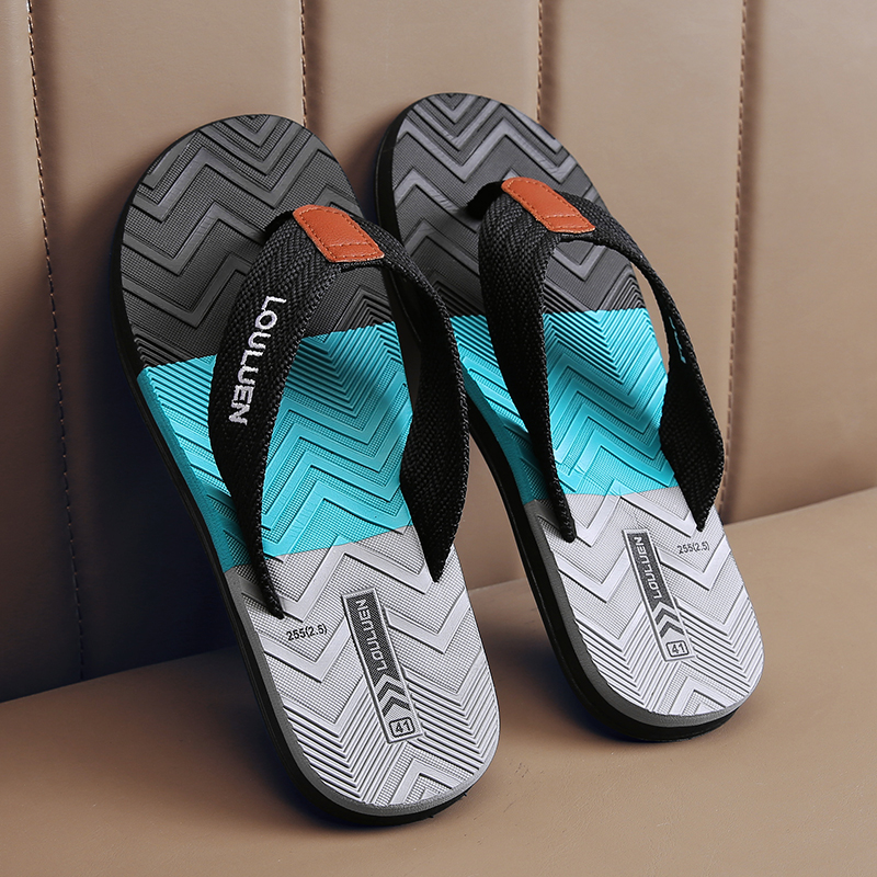 Neue Herren-Flip-Flops mit weicher Sohle, bequeme Hausschuhe mit offener Spitze, geeignet für Spaziergänge im Innen- und Außenbereich, Sommerstrände, Anti